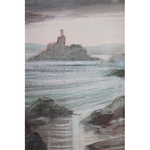 505 - Irene Bache, Watercolour titled to verso ' S. Giorgio Maggiore, Venice ', 39cm x 26cm together with ... 