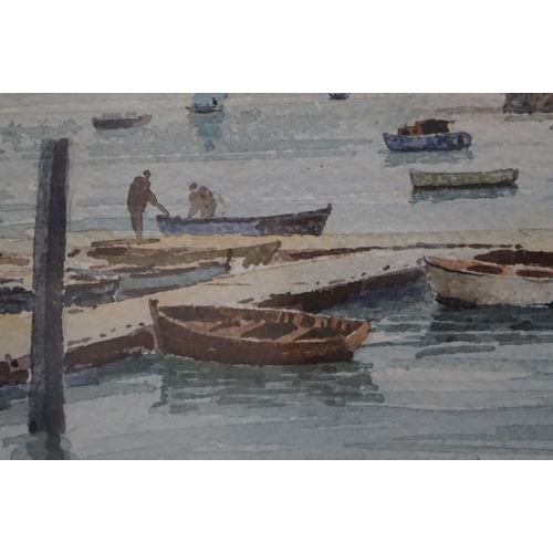 505 - Irene Bache, Watercolour titled to verso ' S. Giorgio Maggiore, Venice ', 39cm x 26cm together with ... 