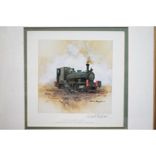 516 - David Shepherd Print ' The East Somerset Railway, Andrew Barclay 1398 ' Lord Fisher ' at Cranmore, s... 