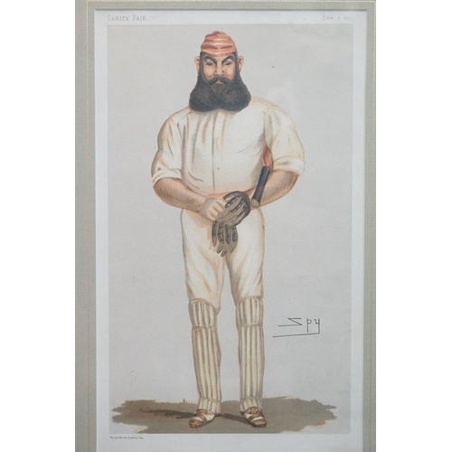 520 - Vanity Fair ' Spy ' Colour Print ' titled Cricket and featuring the cricketer W.G. Grace dated June ... 