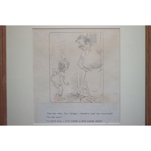 520A - Bamford artist Donald Fraser Gould McGill (1875-1962), an original pencil cartoon study ' Can yer co... 