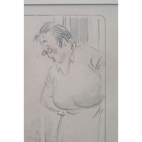 520A - Bamford artist Donald Fraser Gould McGill (1875-1962), an original pencil cartoon study ' Can yer co... 