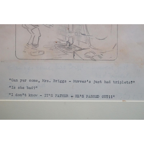 520A - Bamford artist Donald Fraser Gould McGill (1875-1962), an original pencil cartoon study ' Can yer co... 