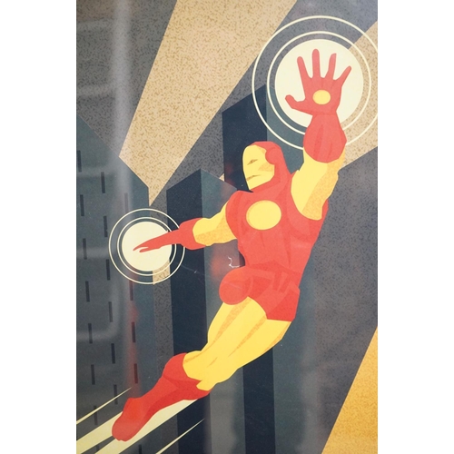 524 - Marvel ' Iron Man ' Poster by Pyramid, 90cm x 60cm, framed