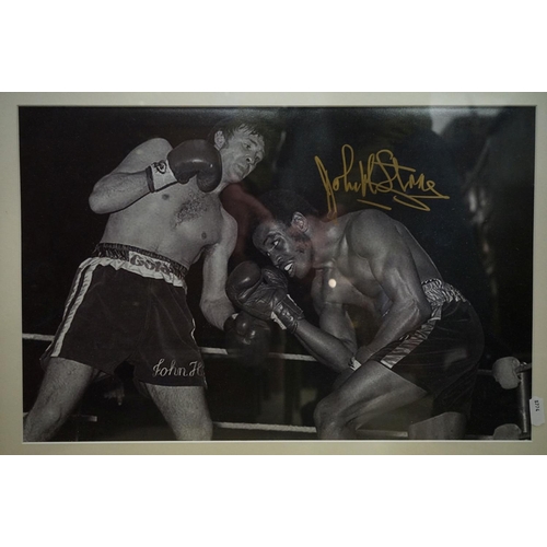 528 - Boxing interest - Limited Edition ' Ken Buchanan ' Photographic Print, signed by him in the margin, ... 