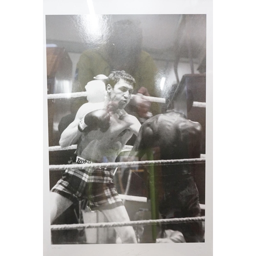 528 - Boxing interest - Limited Edition ' Ken Buchanan ' Photographic Print, signed by him in the margin, ... 