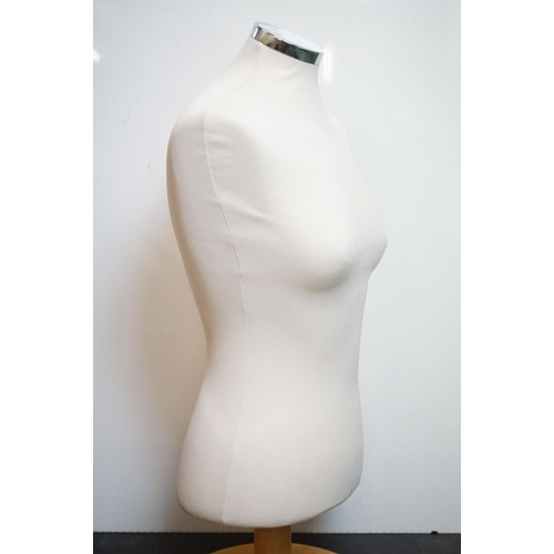 596 - Modern Female Torso Shop Mannequin on stand, 80cm high