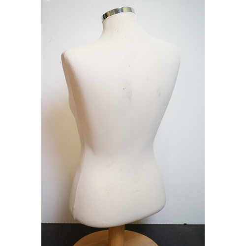 596 - Modern Female Torso Shop Mannequin on stand, 80cm high