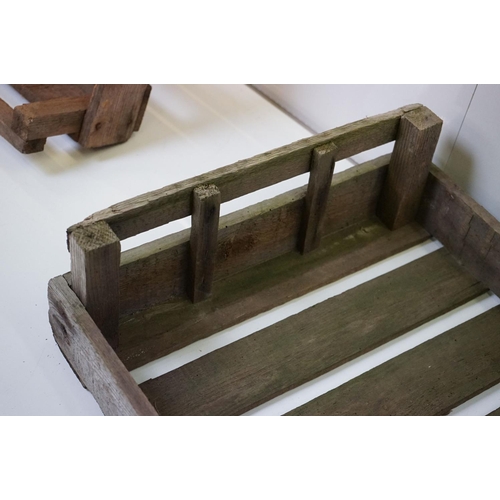 171 - Two Vintage Wooden Apple / Fruit Crates, one stamped F S Toulson, 76cm long