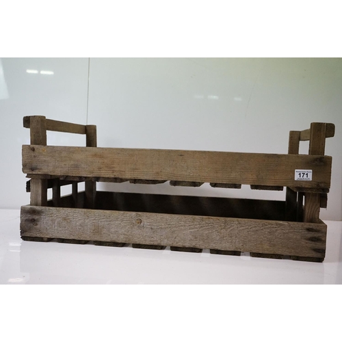 171 - Two Vintage Wooden Apple / Fruit Crates, one stamped F S Toulson, 76cm long