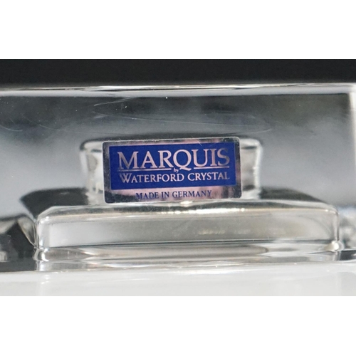 208 - Two Marquis quartz desk clock by Waterford crystal.