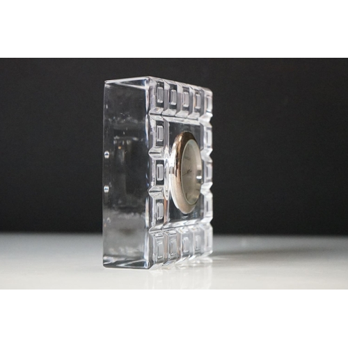 208 - Two Marquis quartz desk clock by Waterford crystal.