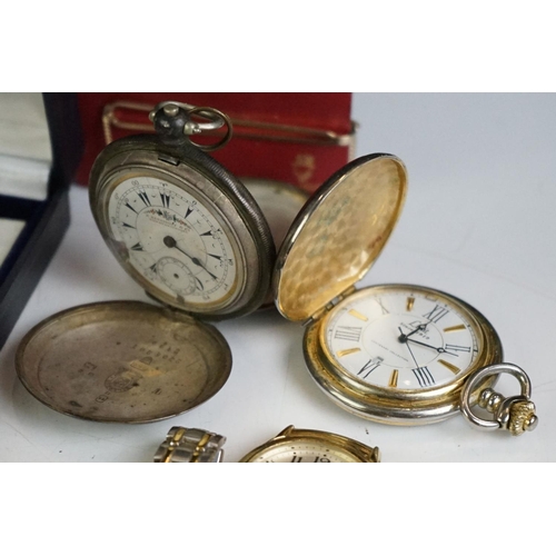 295 - A small group of mixed collectables to include a hallmarked silver cased full hunter pocket watch, s... 