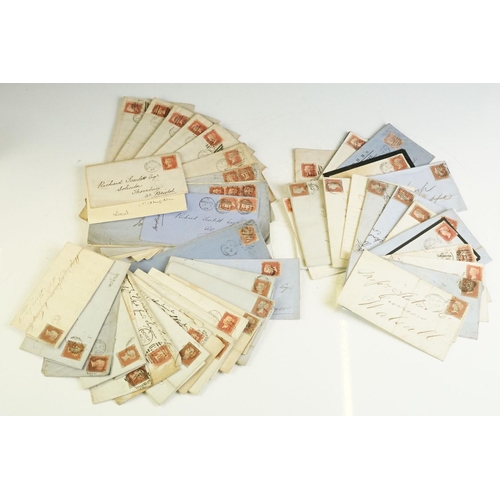 346 - A large collection of Victorian hand written letter envelopes dating from the late 19th century comp... 