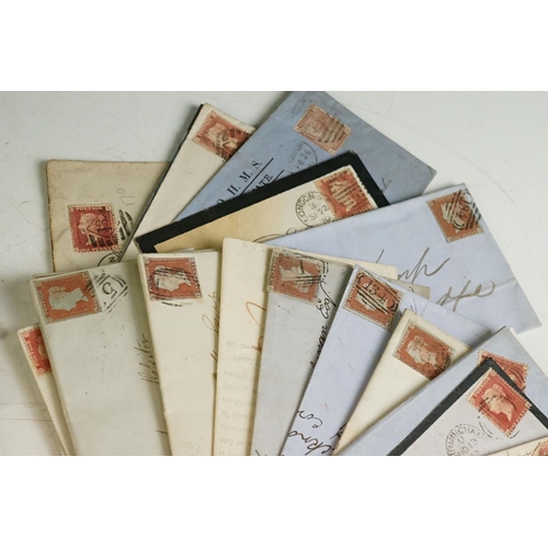 346 - A large collection of Victorian hand written letter envelopes dating from the late 19th century comp... 