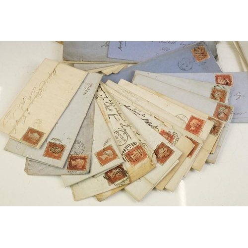 346 - A large collection of Victorian hand written letter envelopes dating from the late 19th century comp... 