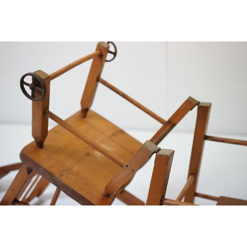 552 - Child's Wheelback Chair and a Doll's High Chair