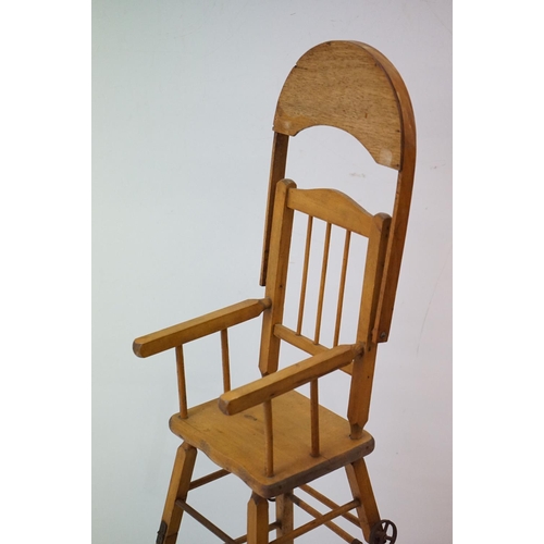 552 - Child's Wheelback Chair and a Doll's High Chair