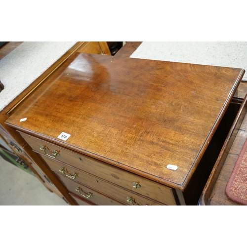 578 - Small Mahogany Chest of Four Long Drawers in the George III manner, raised on bracket feet, 72cm wid... 