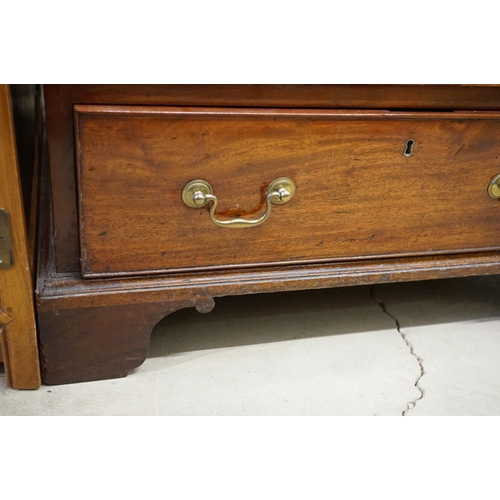 578 - Small Mahogany Chest of Four Long Drawers in the George III manner, raised on bracket feet, 72cm wid... 