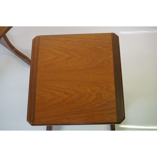 589 - Mid century G Plan Teak Nest of Two Tables, largest 40cm wide x 42cm high