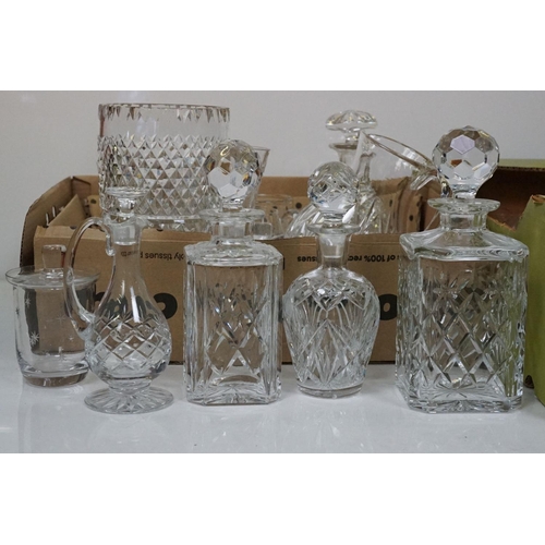 60 - Glass ware - Collection of Cut Glass Drinking Glasses, Tumblers and Brandy Balloons together with Cu... 