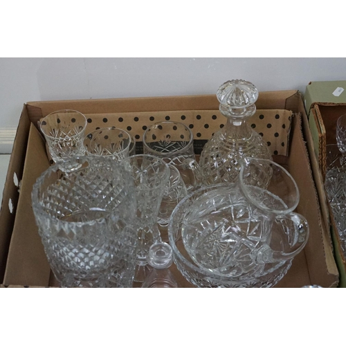 60 - Glass ware - Collection of Cut Glass Drinking Glasses, Tumblers and Brandy Balloons together with Cu... 