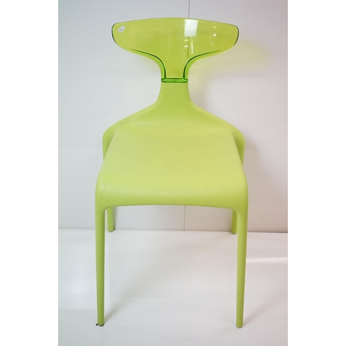 628 - Italian Archirivolto Design for Green ' Punk & Shark ' Plastic Chair, 51cm wide x 81cm high together... 