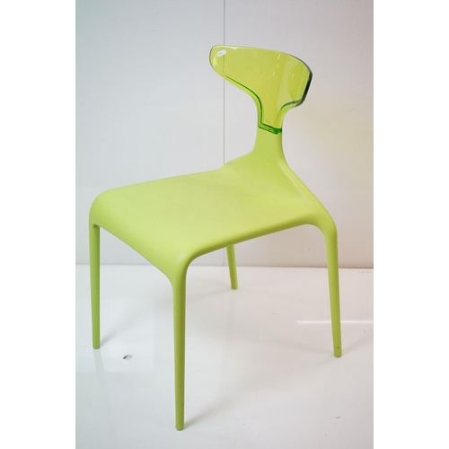 628 - Italian Archirivolto Design for Green ' Punk & Shark ' Plastic Chair, 51cm wide x 81cm high together... 