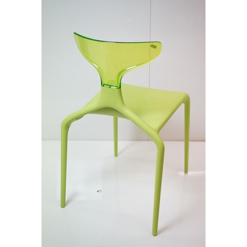 628 - Italian Archirivolto Design for Green ' Punk & Shark ' Plastic Chair, 51cm wide x 81cm high together... 