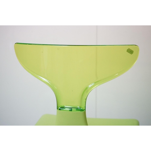 628 - Italian Archirivolto Design for Green ' Punk & Shark ' Plastic Chair, 51cm wide x 81cm high together... 