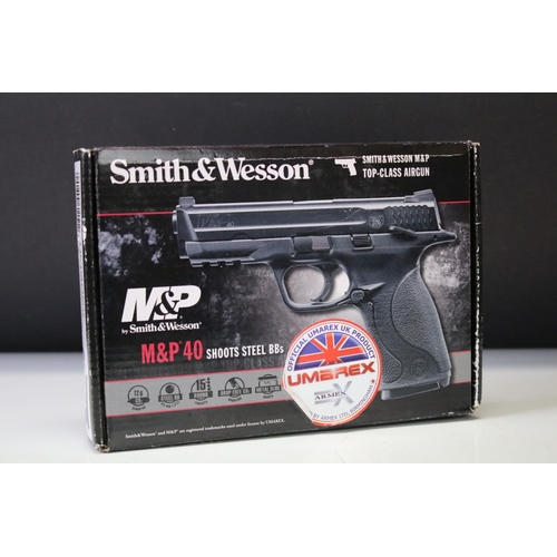 97 - A Umarex Smith & Wesson M&P 40 4.5mm Steel BB C02 Air Pistol In Original Box With Instructions. No l... 