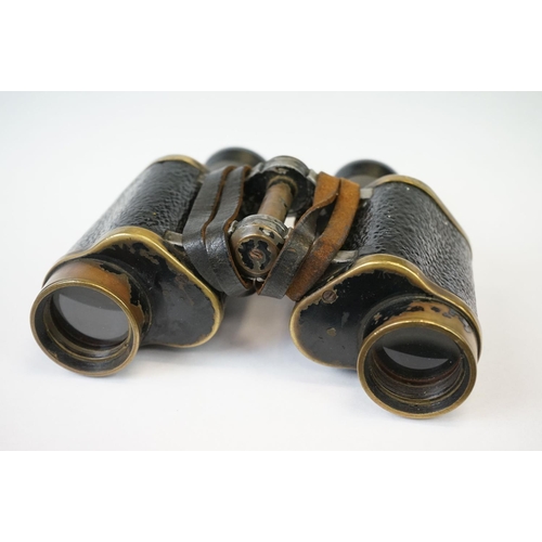 18 - A Pair Of World War Two British Military Issued Kershaw Binoculars, Marked With The British Broad Ar... 