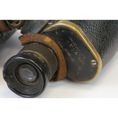 18 - A Pair Of World War Two British Military Issued Kershaw Binoculars, Marked With The British Broad Ar... 