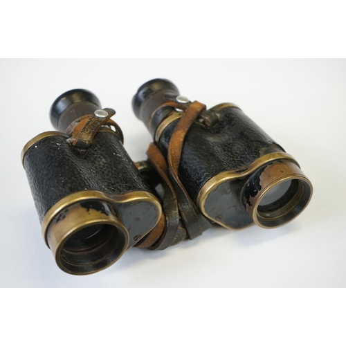 18 - A Pair Of World War Two British Military Issued Kershaw Binoculars, Marked With The British Broad Ar... 