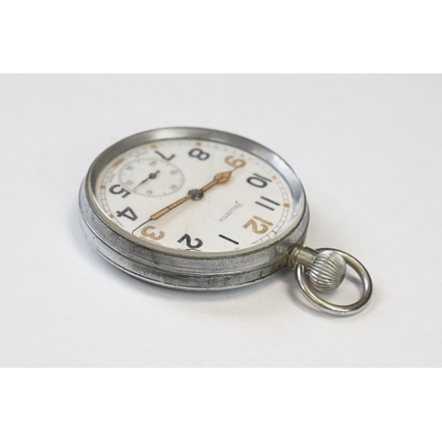 27 - A British Military Issued World War Two G.S/T.P Pocket Watch No.172746, Maker Marked Helvetia And St... 