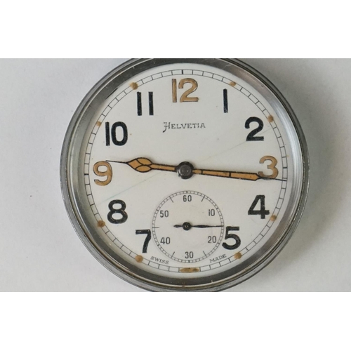 27 - A British Military Issued World War Two G.S/T.P Pocket Watch No.172746, Maker Marked Helvetia And St... 