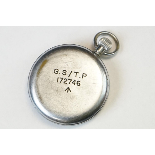 27 - A British Military Issued World War Two G.S/T.P Pocket Watch No.172746, Maker Marked Helvetia And St... 