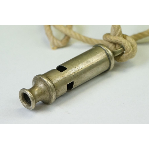 28 - A British Military Issued World War One Trench Whistle By J. Hudson & Co. Birmingham, Dated 1916.