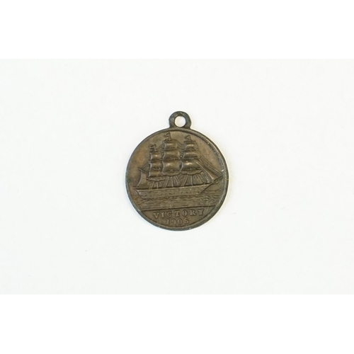 32 - A Lord Nelson Centenary Medal Made From The Ships Copper From HMS Victory.