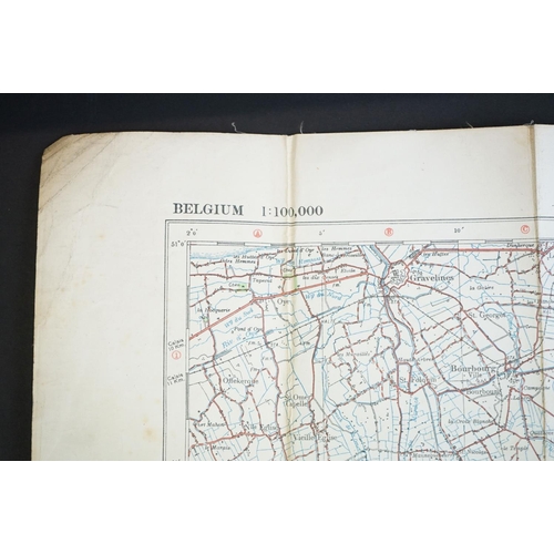 36 - A Collection Of Three British Military World War One Trench Maps Together With A Royal Artillery Reg... 