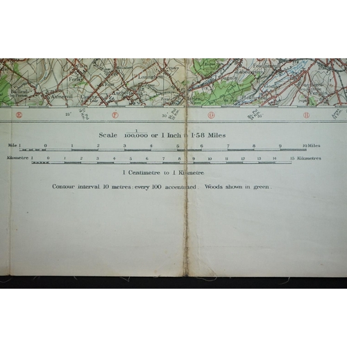 36 - A Collection Of Three British Military World War One Trench Maps Together With A Royal Artillery Reg... 