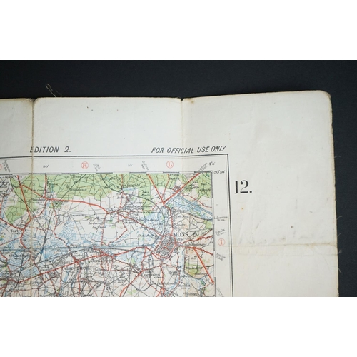 36 - A Collection Of Three British Military World War One Trench Maps Together With A Royal Artillery Reg... 