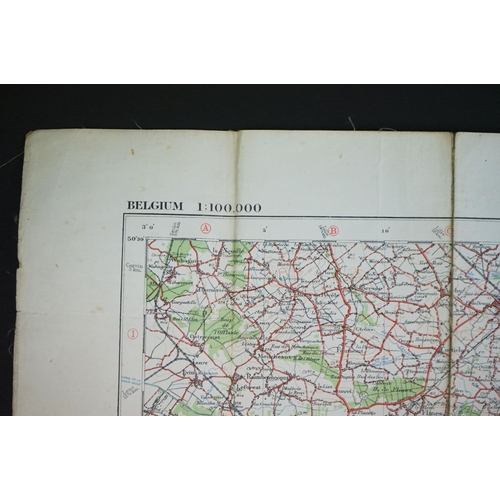 36 - A Collection Of Three British Military World War One Trench Maps Together With A Royal Artillery Reg... 