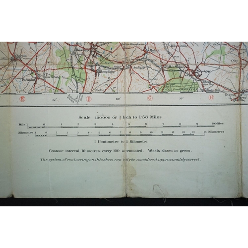 36 - A Collection Of Three British Military World War One Trench Maps Together With A Royal Artillery Reg... 