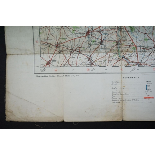 36 - A Collection Of Three British Military World War One Trench Maps Together With A Royal Artillery Reg... 