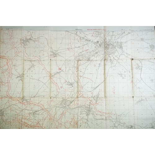 36 - A Collection Of Three British Military World War One Trench Maps Together With A Royal Artillery Reg... 