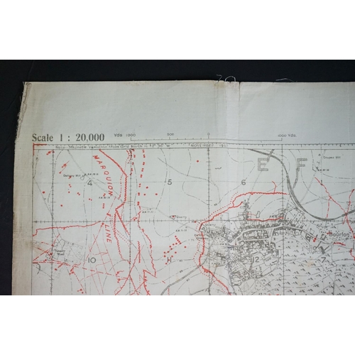 36 - A Collection Of Three British Military World War One Trench Maps Together With A Royal Artillery Reg... 