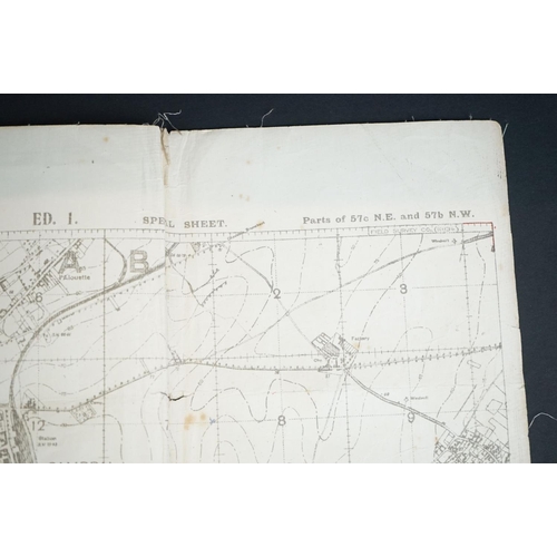 36 - A Collection Of Three British Military World War One Trench Maps Together With A Royal Artillery Reg... 