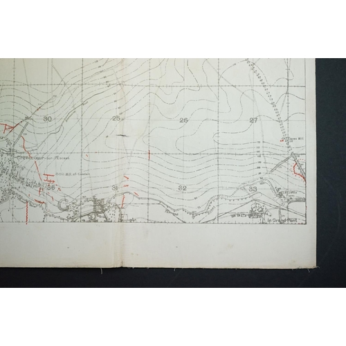 36 - A Collection Of Three British Military World War One Trench Maps Together With A Royal Artillery Reg... 